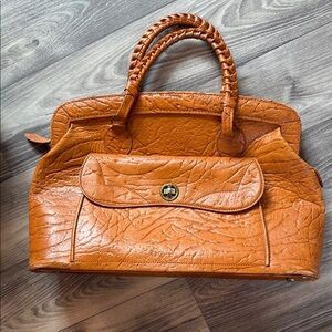 American Vintage Orange Leather Satchel